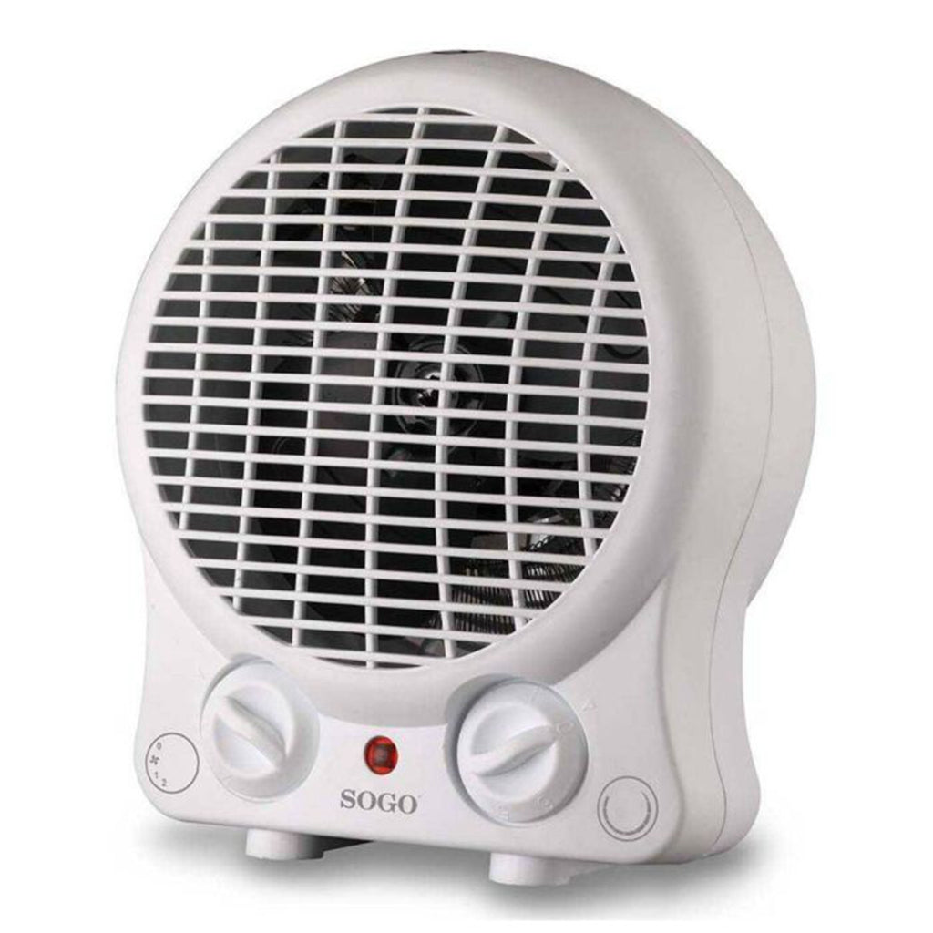 Sogo SS18306 Calefactor eléctrico con ventilador turbo de 2000 W de potencia en color blanco