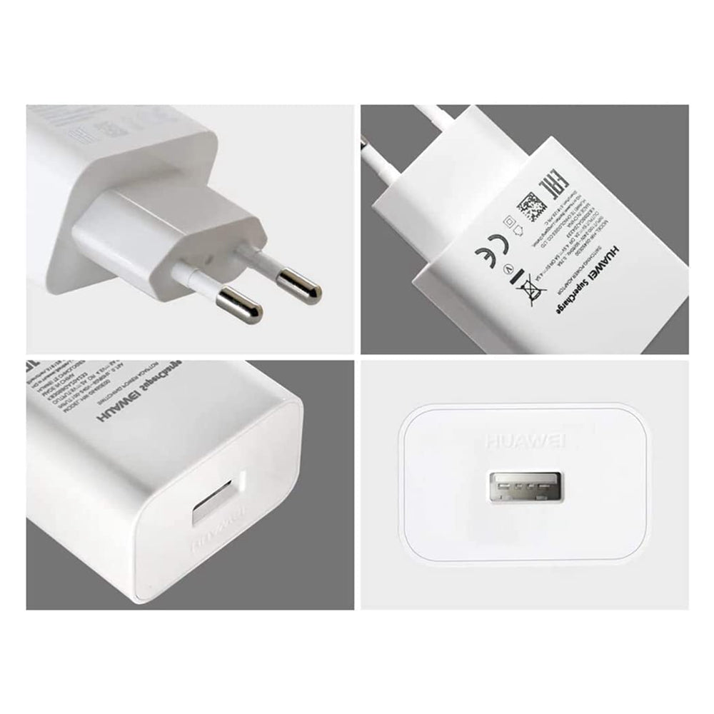 Huawei Cargador de Red USB Original Hw-050450E00 Supercharge 5A,Tipo C con Cable de Huawei HL1289 (AP81),Envasado en Blíster