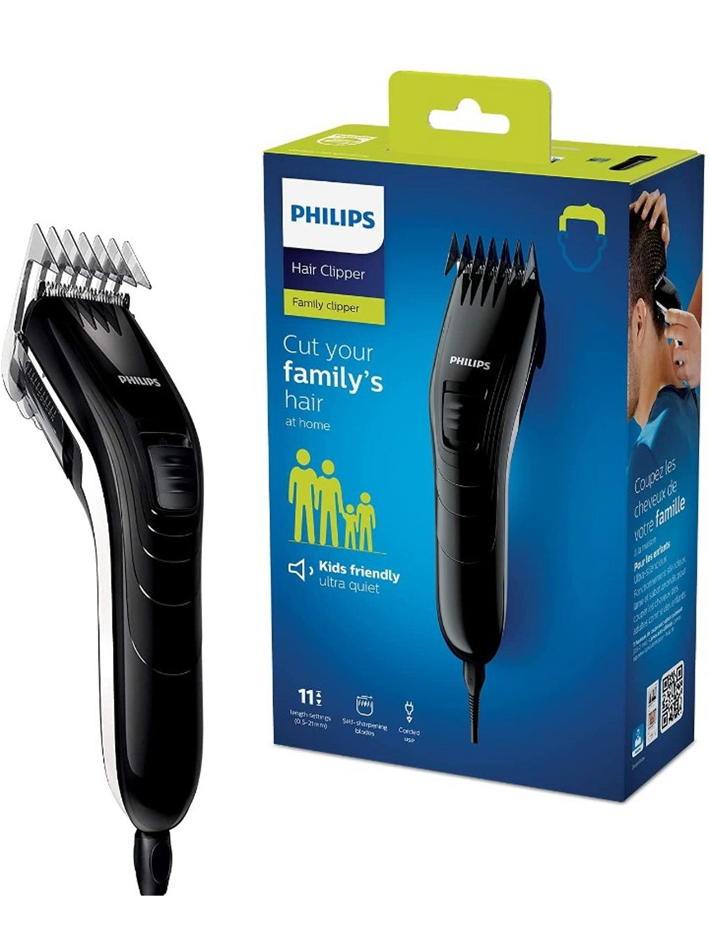 Philips QC5115/15 Recortador de Pelo con Cuchillas Self-Sharpening y Fácil Limpieza