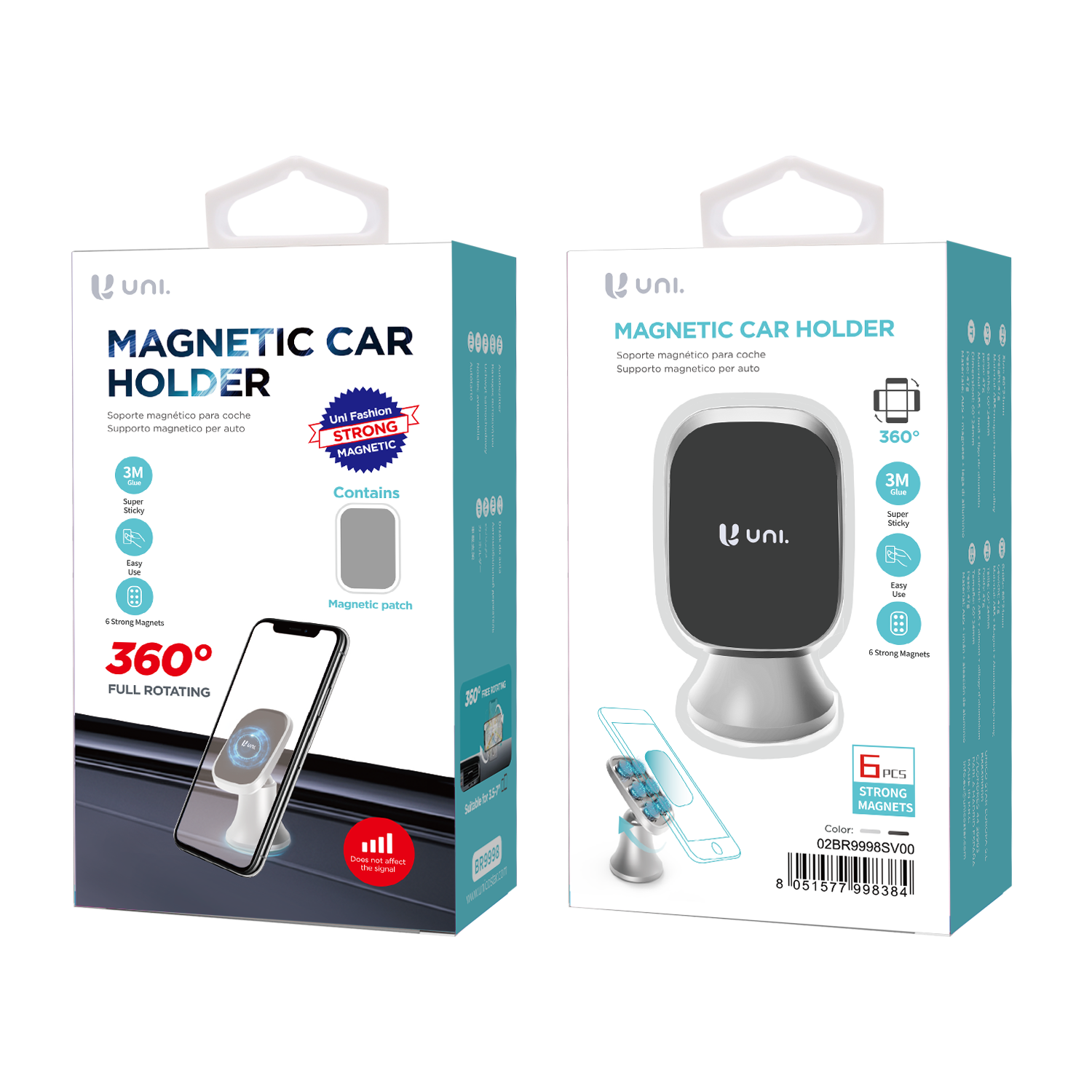 UNICO BR9998 Soporte magnético para salpicadero de coche