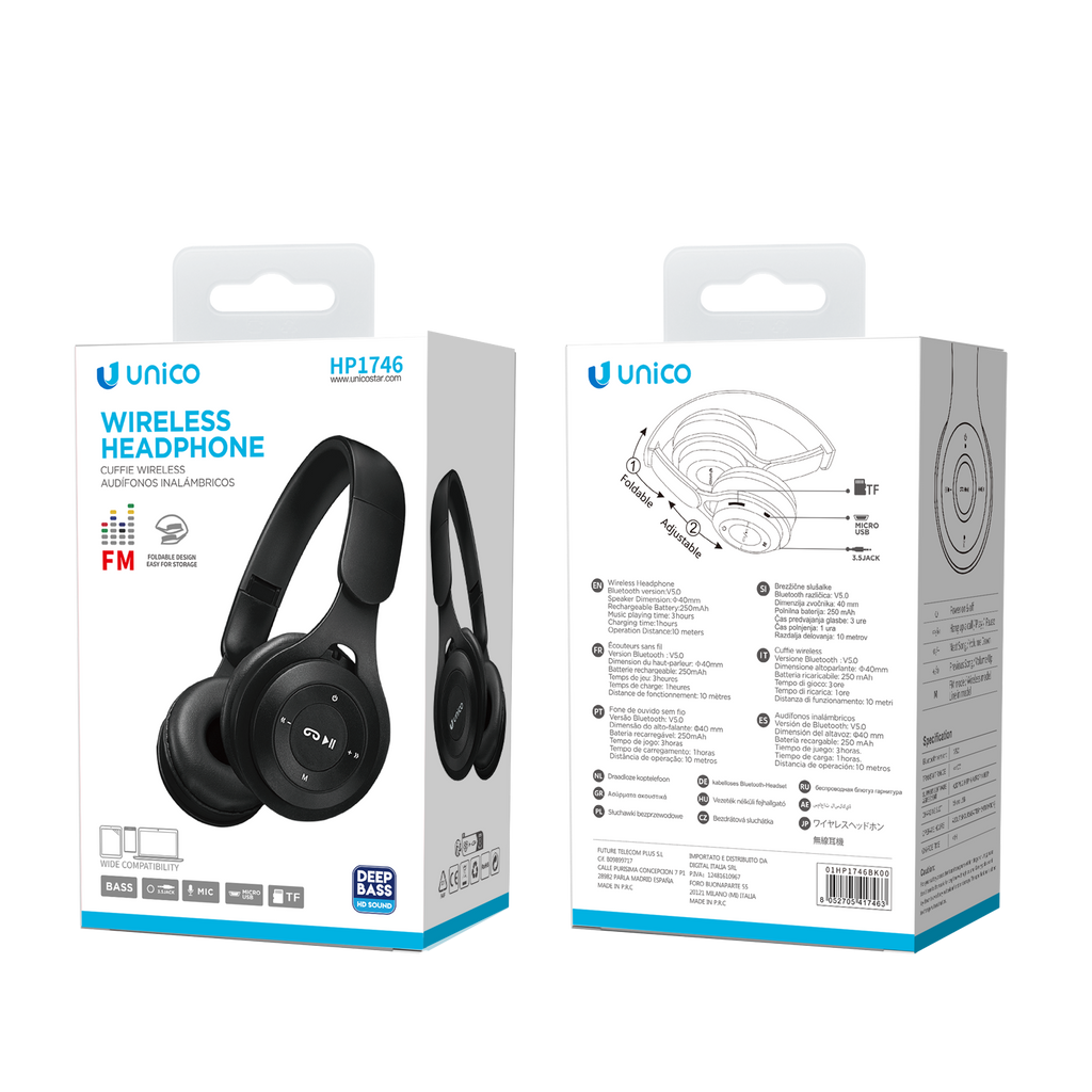 Unico HP1746 Cascos Inalambrico