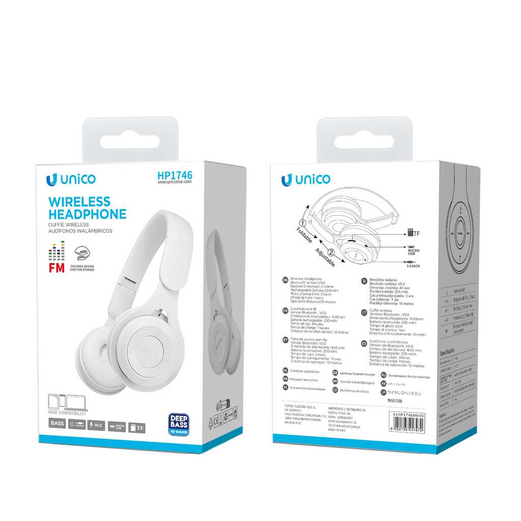 Unico HP1746 Cascos Inalambrico