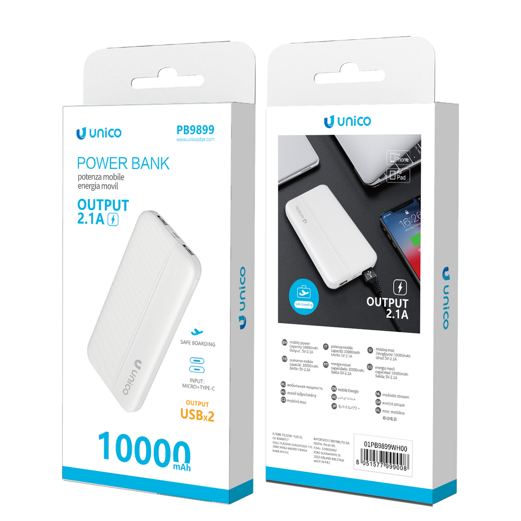 UNICO PB9899 Banco de energía de 10000 mAh