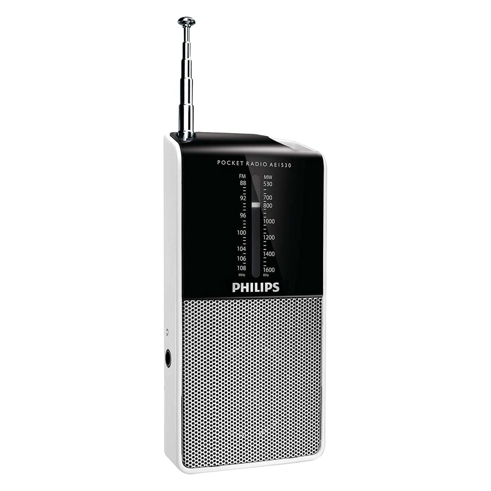 Philips AE1530/00 Radio portátil tamaño bolsillo (negro con plateado)