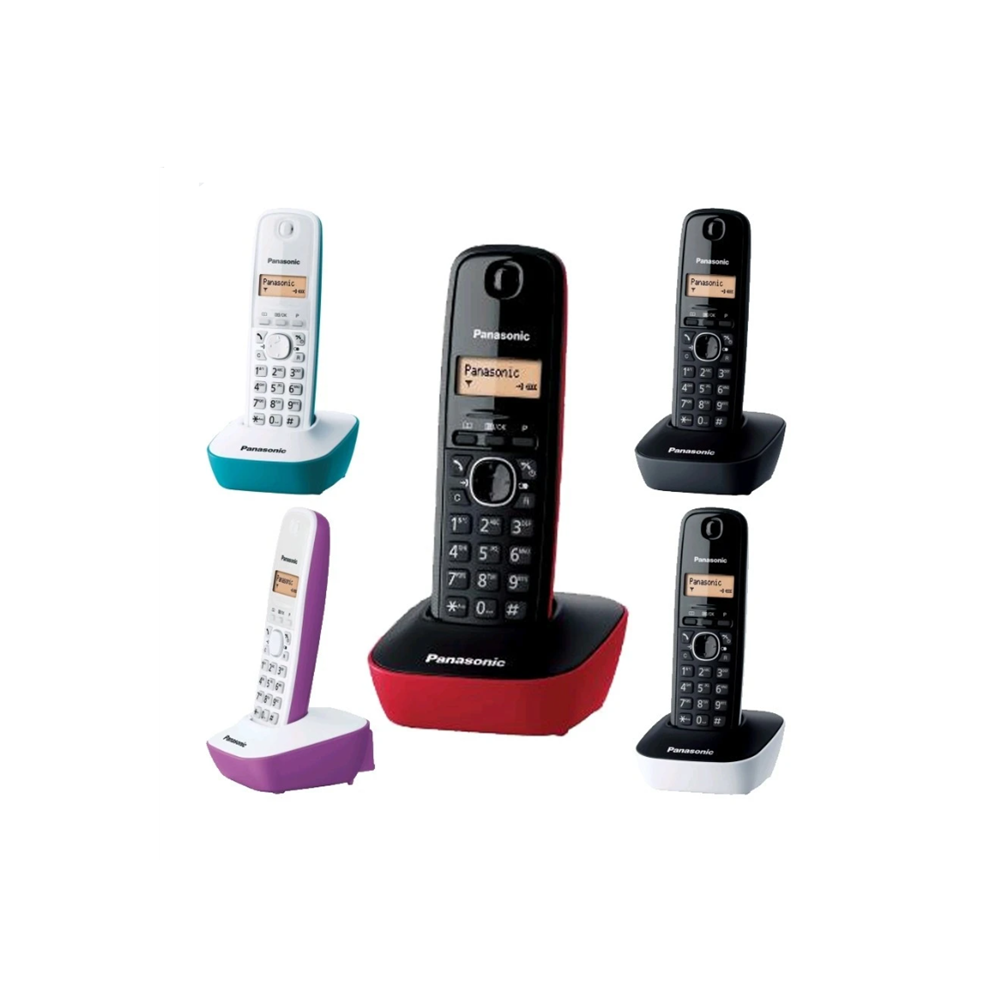 Panasonic KX-TG1611SPH - Teléfono Fijo Inalámbrico DECT, LCD, Identificador de Llamadas, Agenda de 50 Números, Tecla de Navegación, Alarma, Reloj