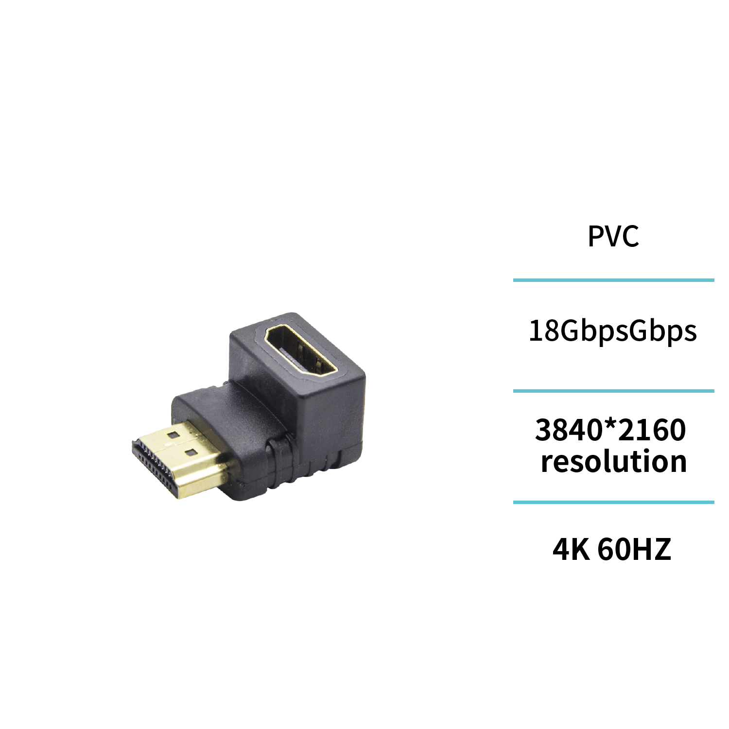 Unico AD0326 HDMI hembra a HDMI macho adaptador