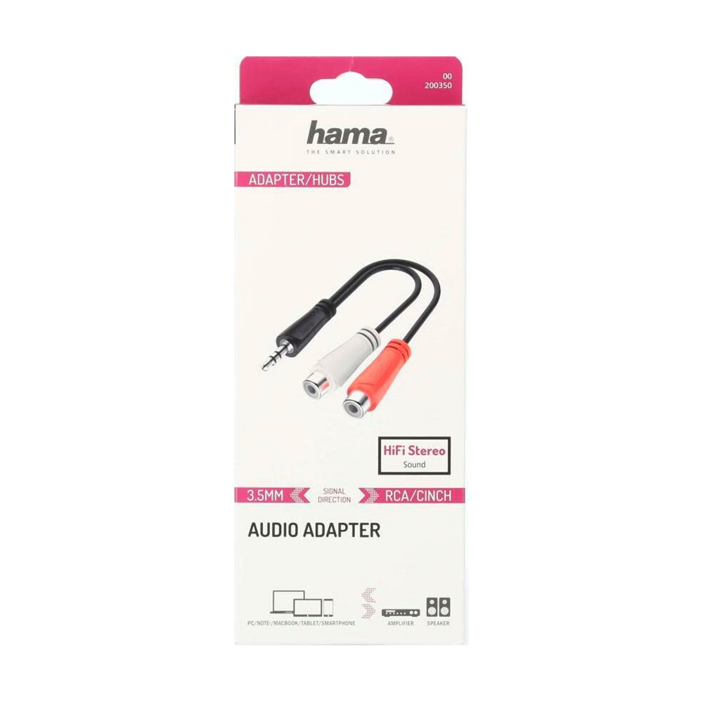 Hama 200350 Adaptador Jack de 3,5 mm a RCA.