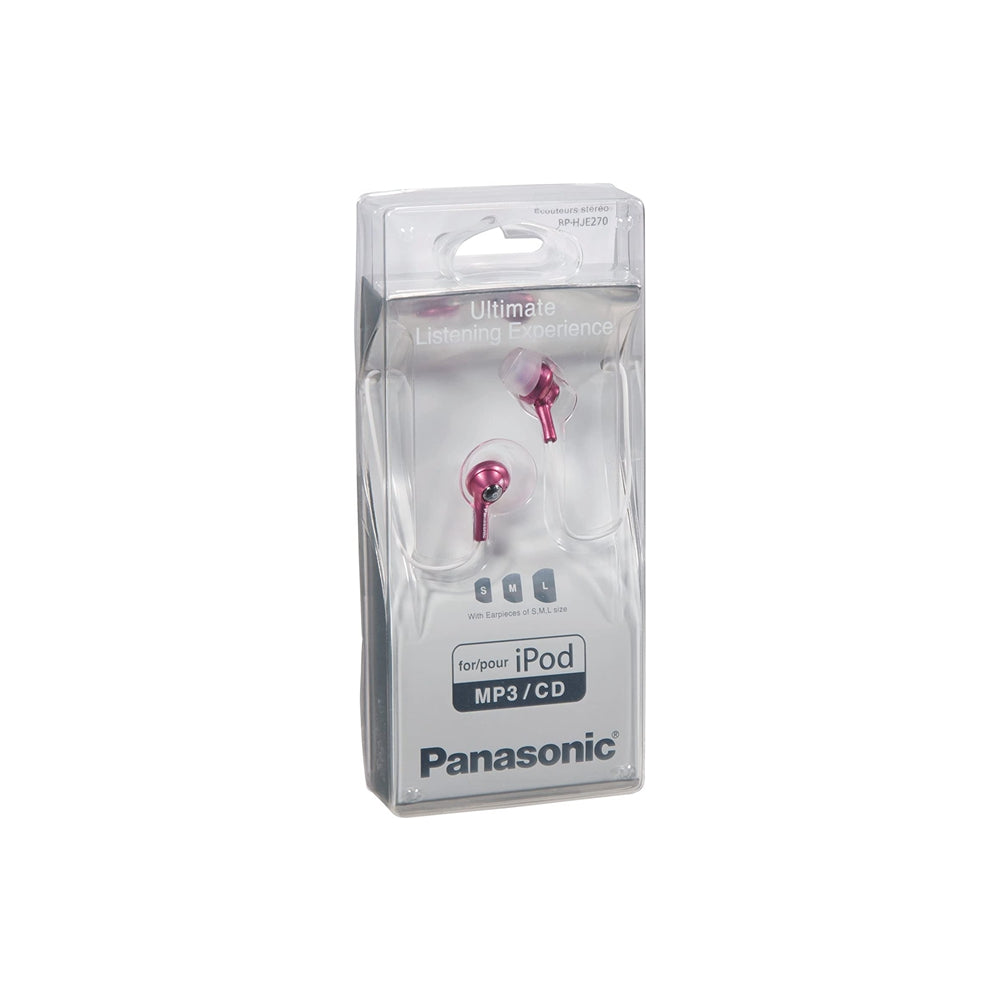 Panasonic RP-HJE270P - Auriculares intraurales, Rosa (Versión Importada)