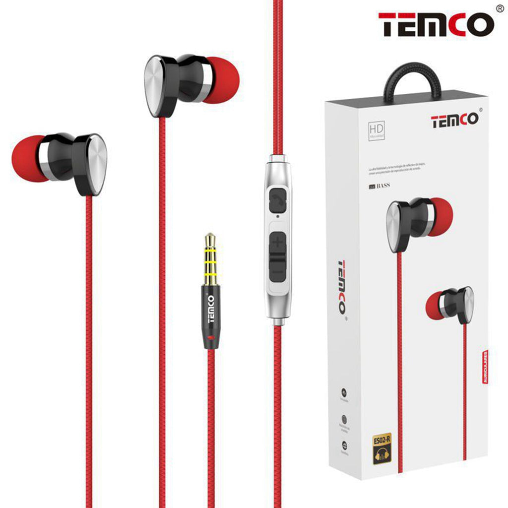 TEMCO ES02 Auriculares Intrauditivos con Mic