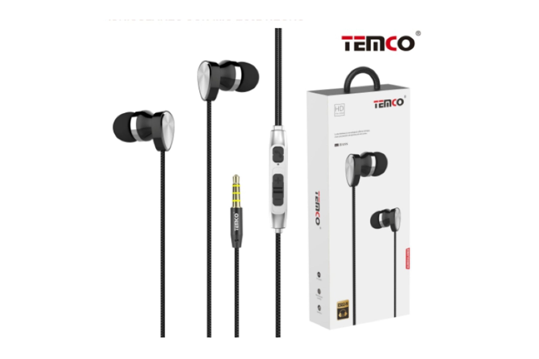 TEMCO ES02 Auriculares Intrauditivos con Mic