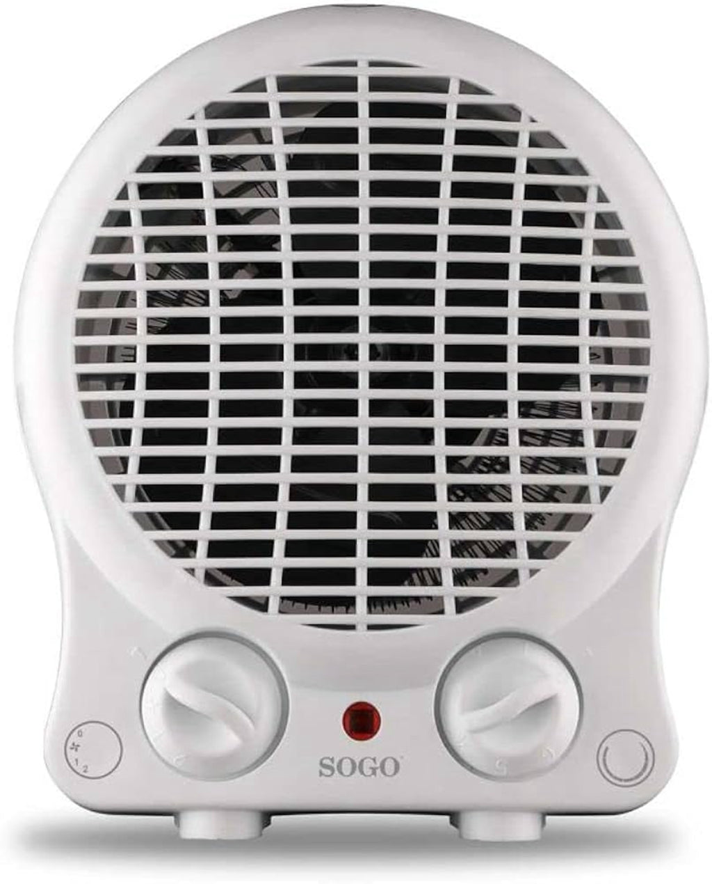 Sogo SS18306 Calefactor eléctrico con ventilador turbo de 2000 W de potencia en color blanco