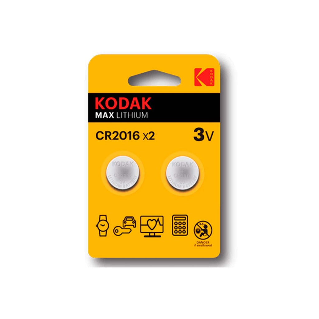 Kodak CR2016 Max Pack 2 Pilas Botón Litio  3V