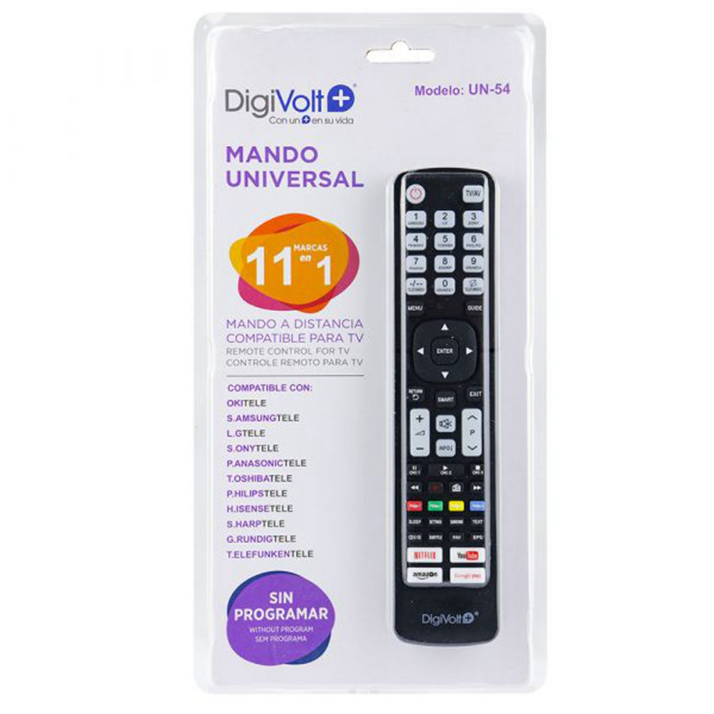 UN54 DIGIVOLT MANDO A DISTANCIA UNIVERSAL TV 11 EN 1