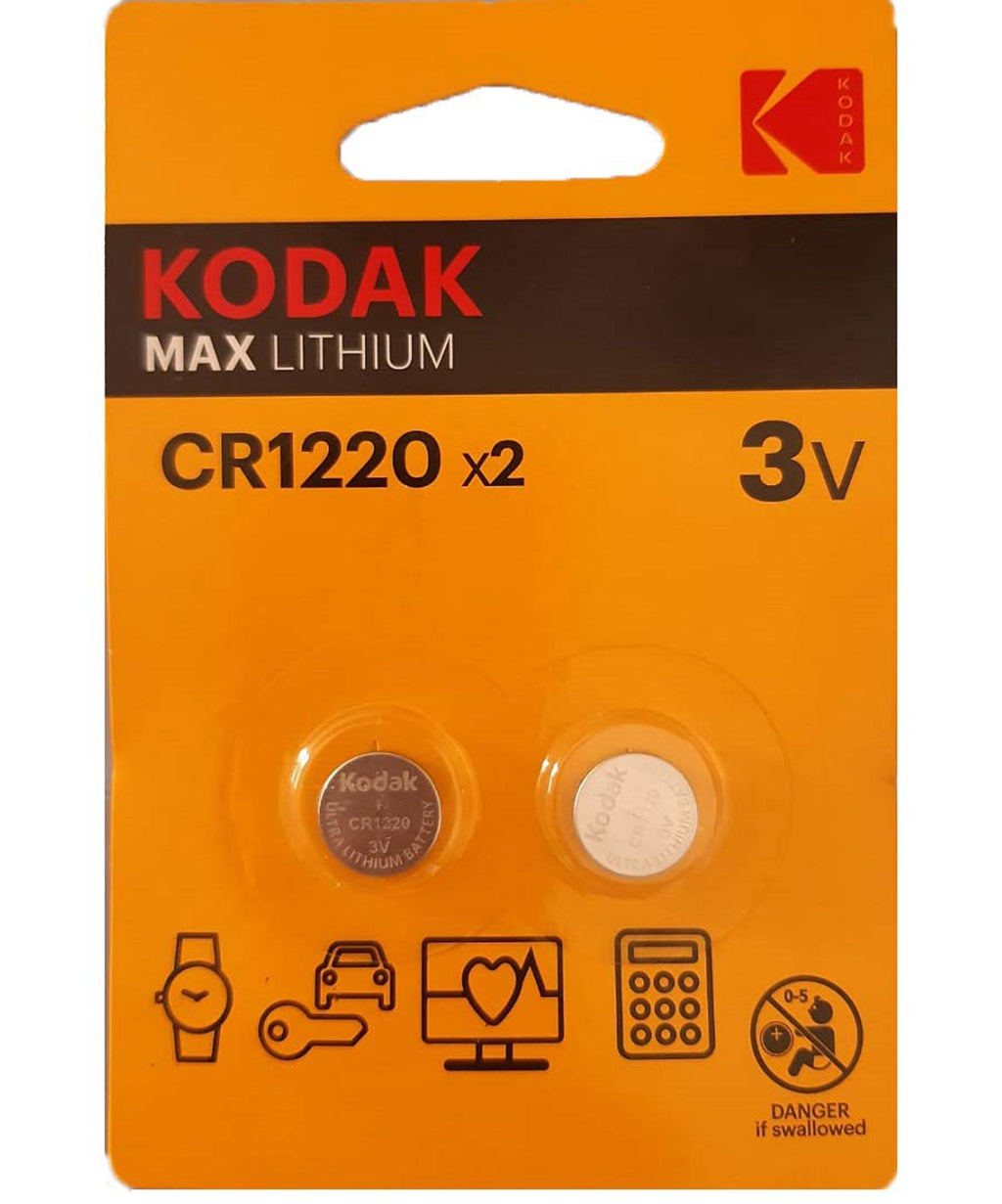 Kodak Pila de Botón MAX Litio CR1220 3V x 2 uds