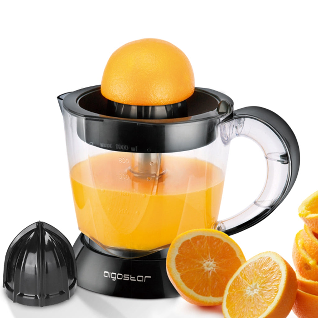 Sogo (SS-5222) Exprimidor eléctrico de zumo de naranja y limón con tapa, automático, potente y silencioso, jarra 0,7 Litros