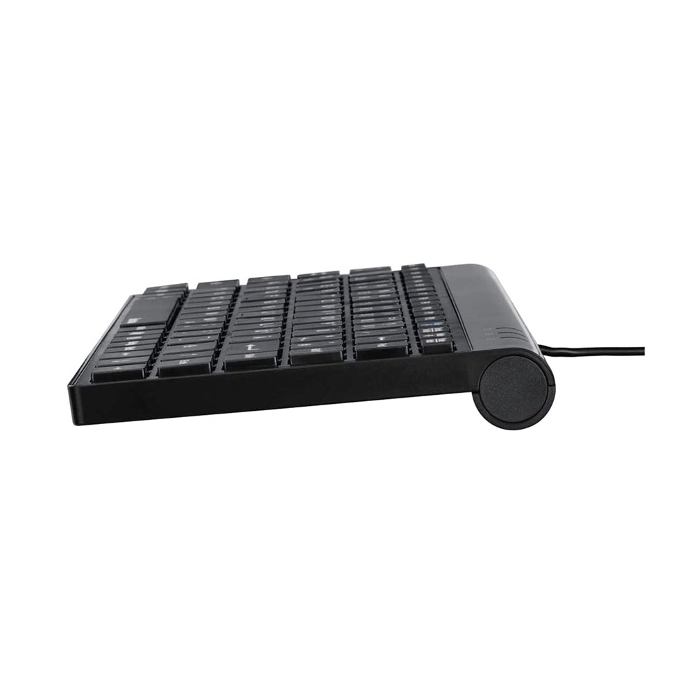 Hama | Teclado Mini con Cable (Ajuste de inclinación, Enchufe USB Tipo A, 88 Teclas, Teclas Planas), Color Negro