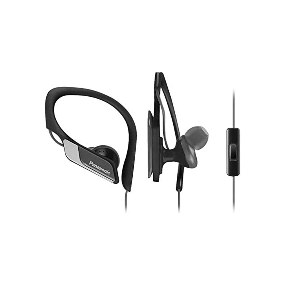 Panasonic RP-HS35ME - Auriculares Deportivos (Impermeable, Uso Cómodo y Ultraligero, Micrófono, Cancelación de Ruido, Deporte para iPhone y Android)