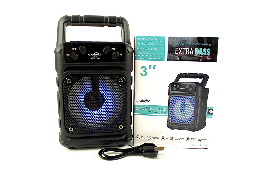 GreatNice GTS-1361 Parlante Extra Bass / Bluetooth Wireless /