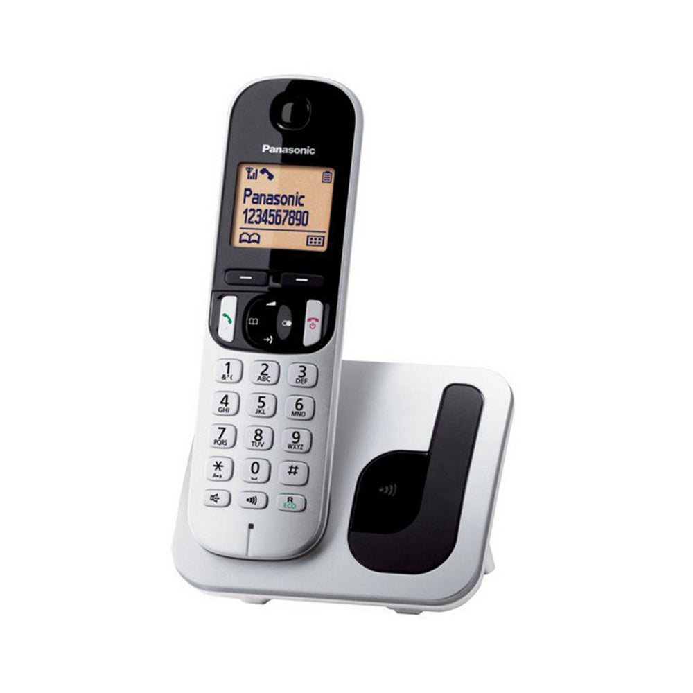 Panasonic KX-TGC250SP Teléfono Inalámbrico Digital para Personas Mayores con Bloqueo De Llamadas No Deseadas, Pantalla Fácil De Leer, Altavoz Manos Libres, Reloj Despertador, Auricular Único