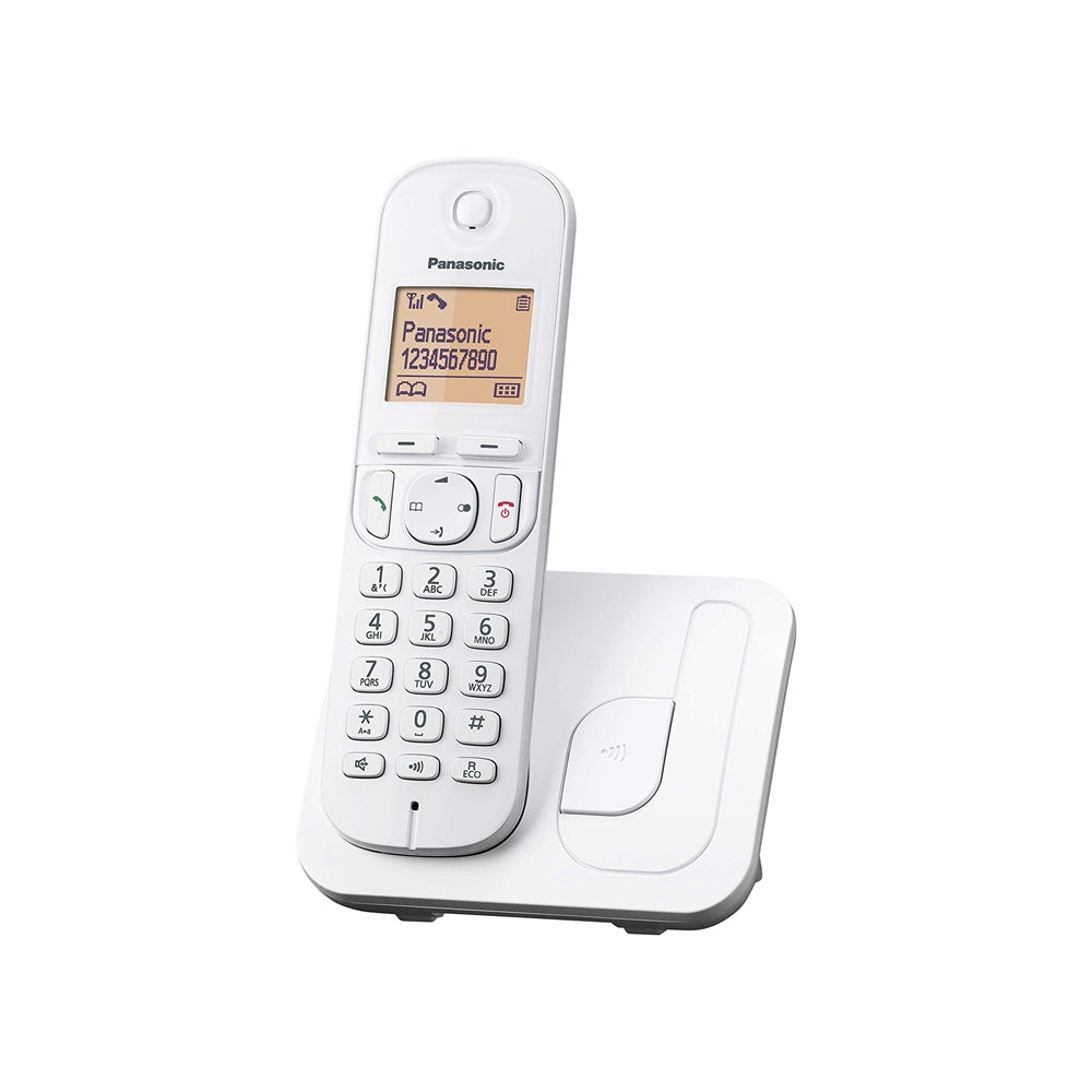 Panasonic KX-TGC250SP Teléfono Inalámbrico Digital para Personas Mayores con Bloqueo De Llamadas No Deseadas, Pantalla Fácil De Leer, Altavoz Manos Libres, Reloj Despertador, Auricular Único