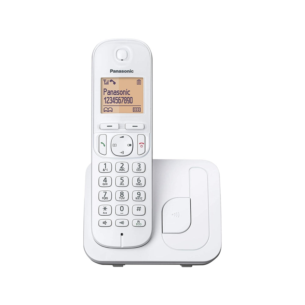 Panasonic KX-TGC250SP Teléfono Inalámbrico Digital para Personas Mayores con Bloqueo De Llamadas No Deseadas, Pantalla Fácil De Leer, Altavoz Manos Libres, Reloj Despertador, Auricular Único