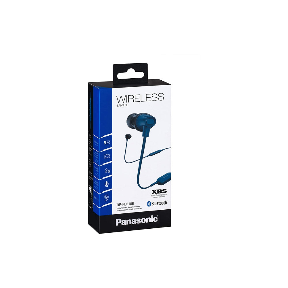 Panasonic RP-NJ310B - Auriculares inalámbricos Ergo fit Plus, Carga por USB Color Verde Y AZUL