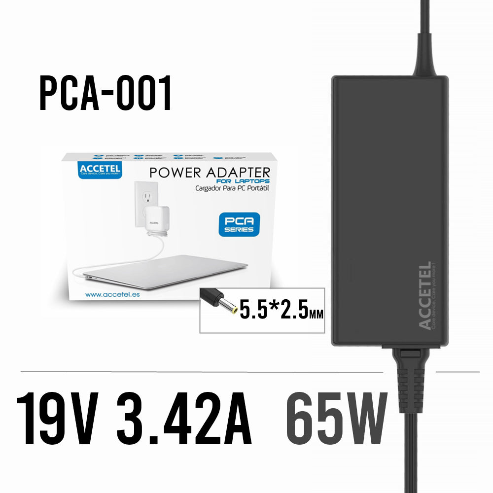 PCA-001 Cargador Toshiba 19V 3.42A 5.5*2.5mm 65W