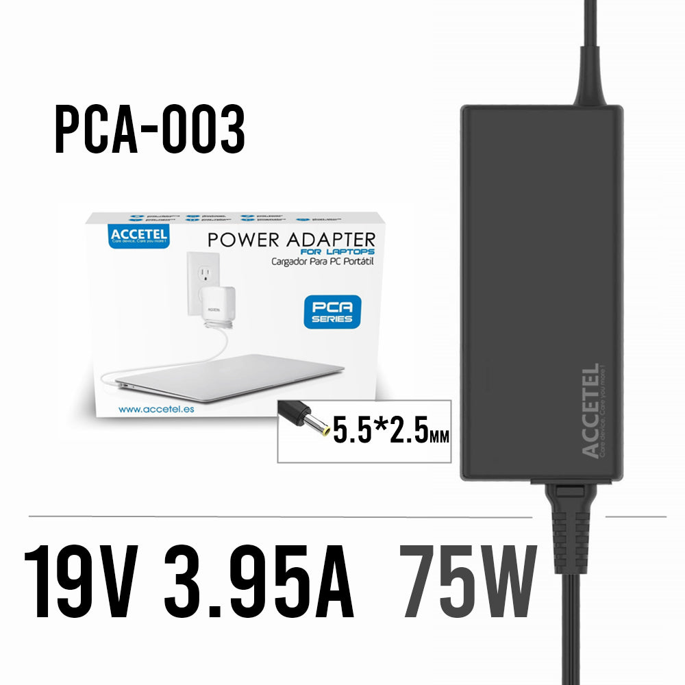PCA-003 Cargador Toshiba 19V 3.95A 5.5*2.5mm 75W