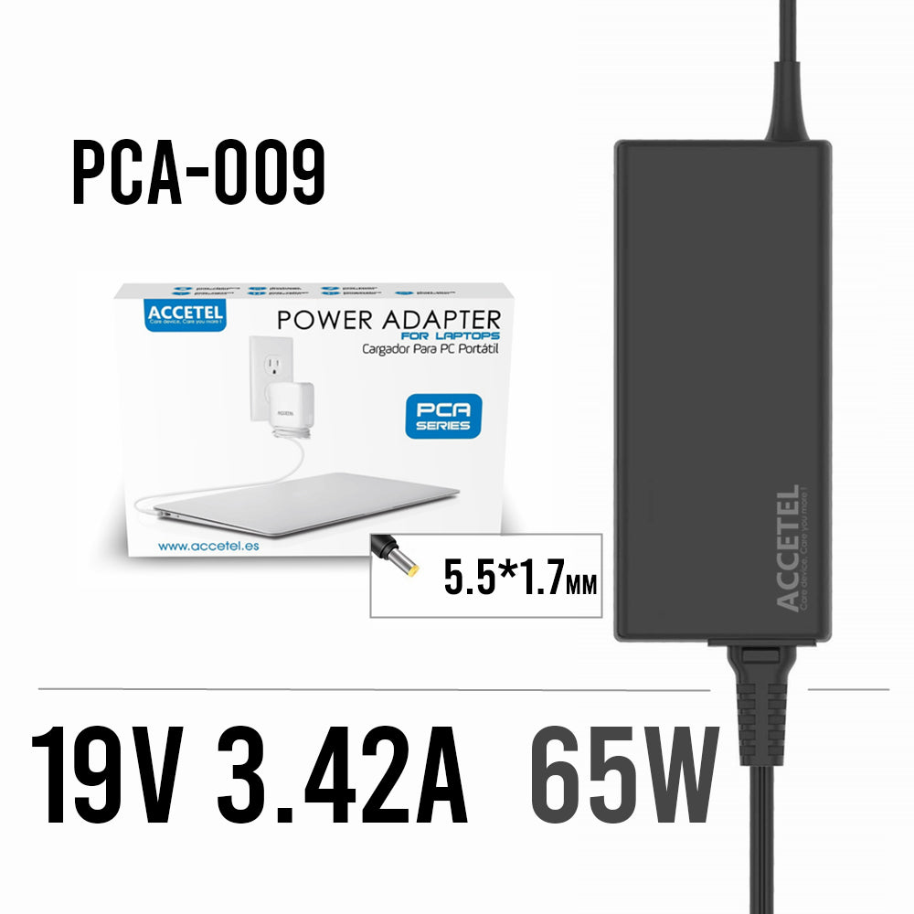 PCA-009 Cargador Acer 19V 3.42A 5.5*1.7mm 65W