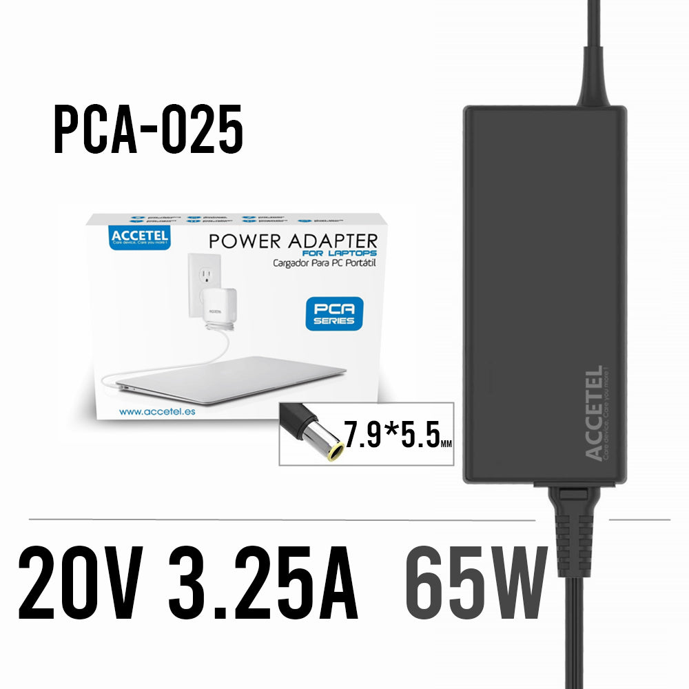 PCA-025 Cargador Lenovo 20V 3.25A 7.9*5.5mm 65W