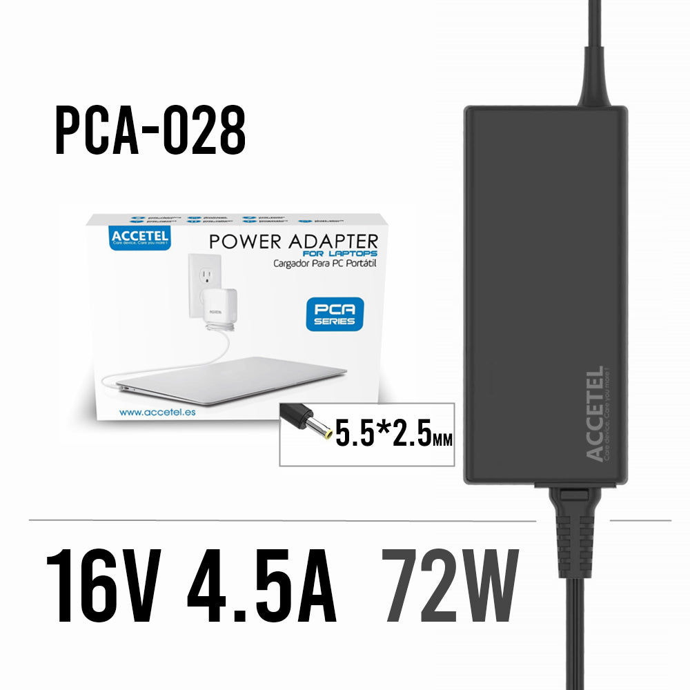 PCA-028 Cargador Lenovo 16V 4.5A 5.5*2.5mm 72W