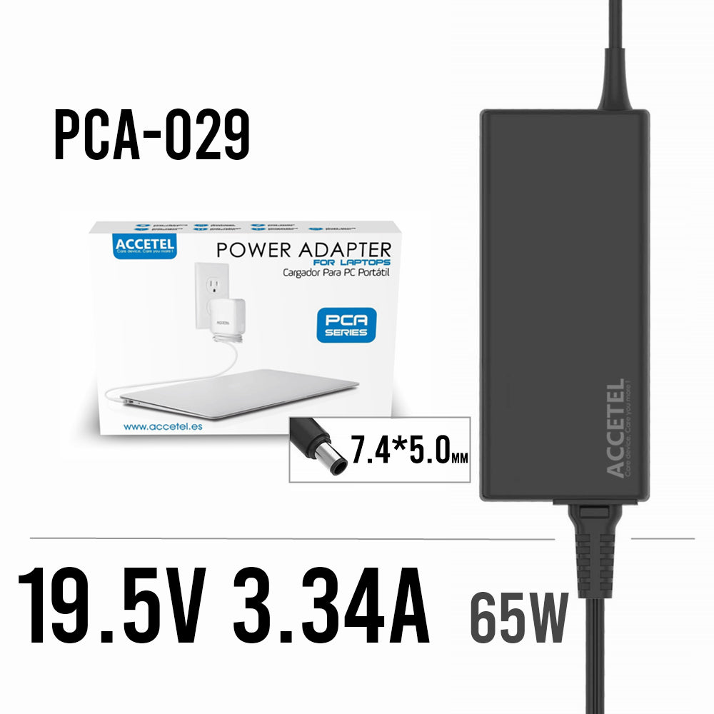 PCA-029 Cargador Dell 19.5V 3.34A 7.4*5.0mm 65W