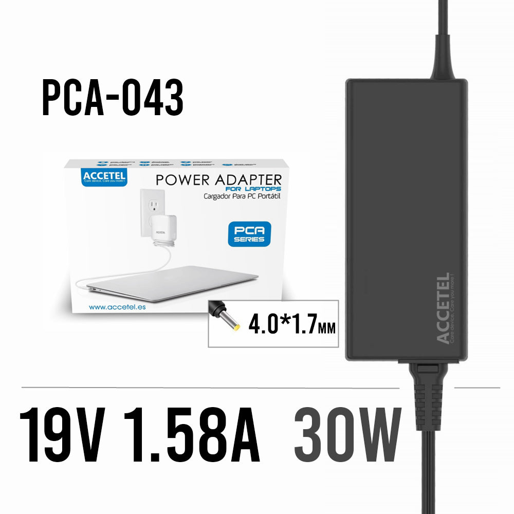 PCA-043 Cargador Hp 19V 1.58A 4.0*1.7mm 30W