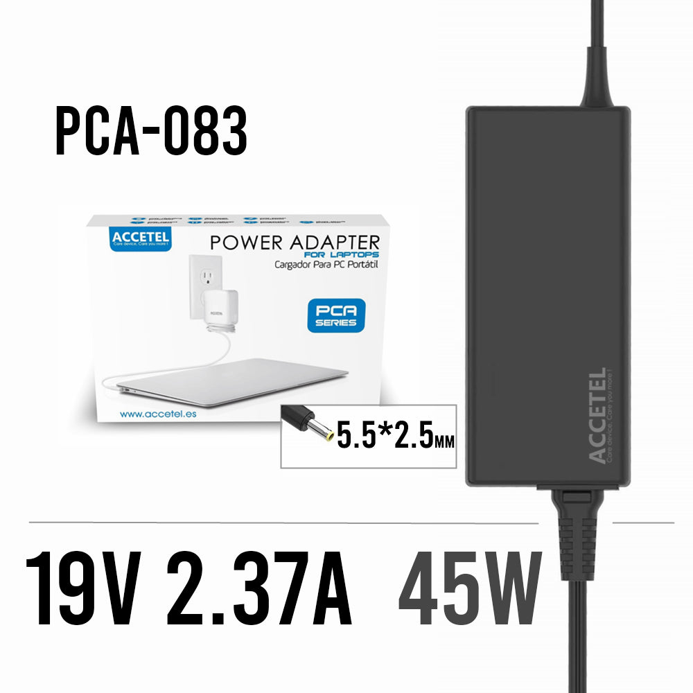 PCA-083 Cargador Toshiba 19V 2.37A 5.5*2.5mm 45W