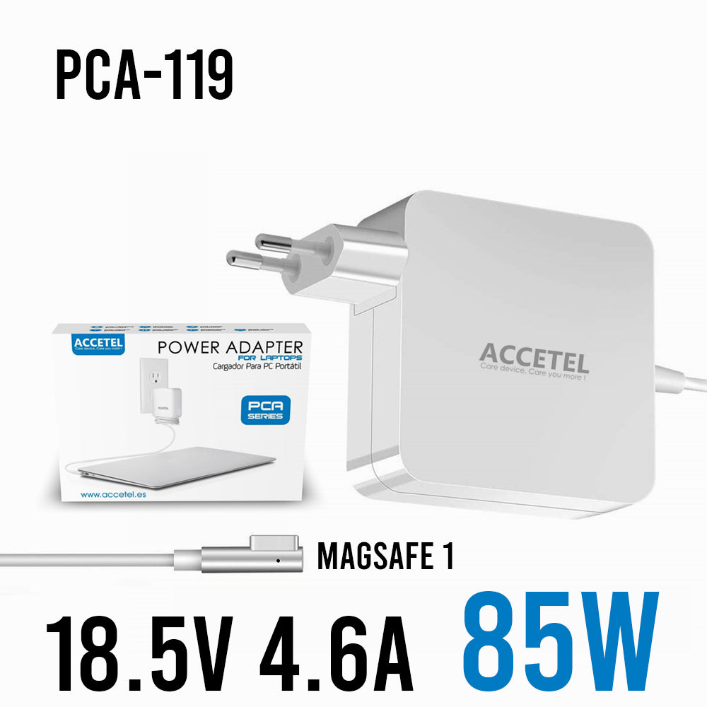 PCA-119 Cargador Macbook 85W 18.5V 4.6A Magsafe 1/L