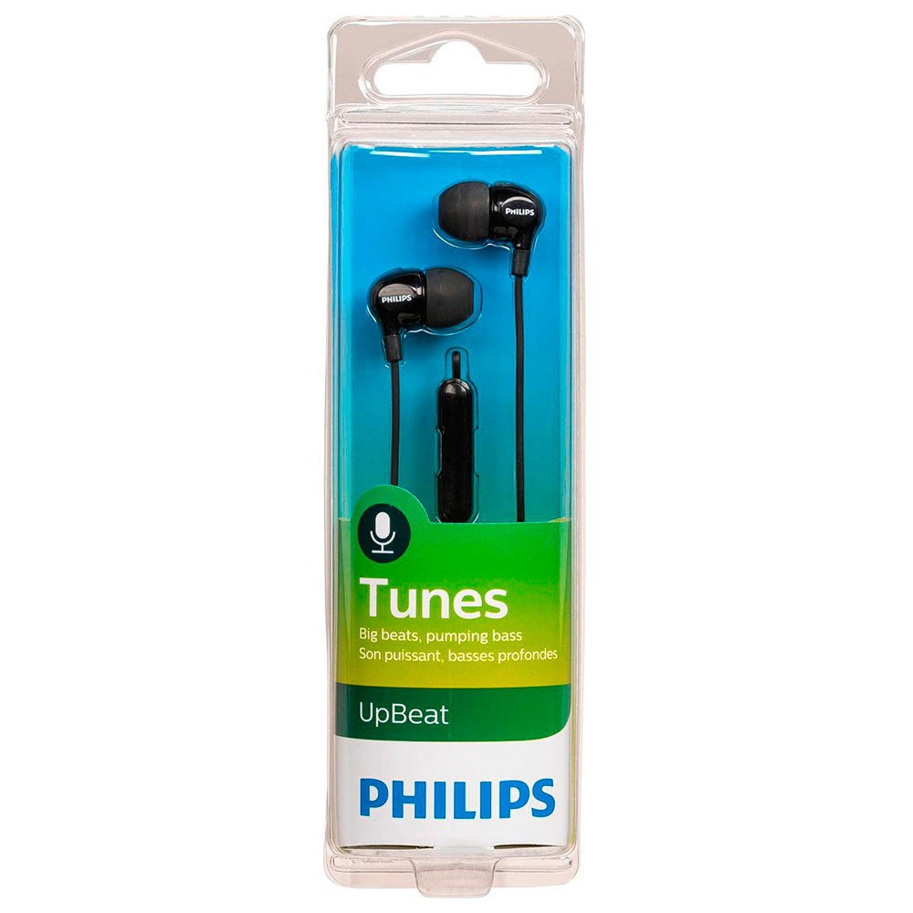 Philips SHE3555/00 - Auriculares intrauditivos (Graves Profundos, micrófono Integrado, 2 Tipos de Tapones, Ajuste, Cable Reforzado)