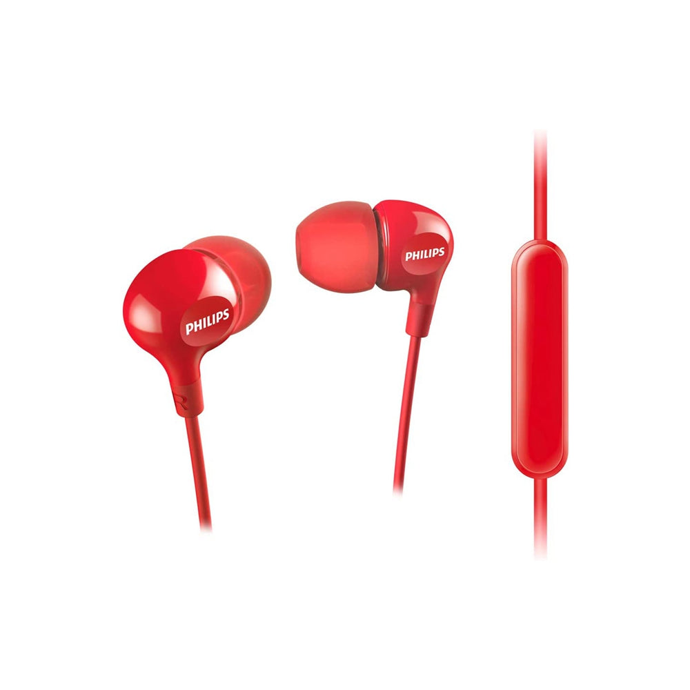 Philips SHE3555/00 - Auriculares intrauditivos (Graves Profundos, micrófono Integrado, 2 Tipos de Tapones, Ajuste, Cable Reforzado)