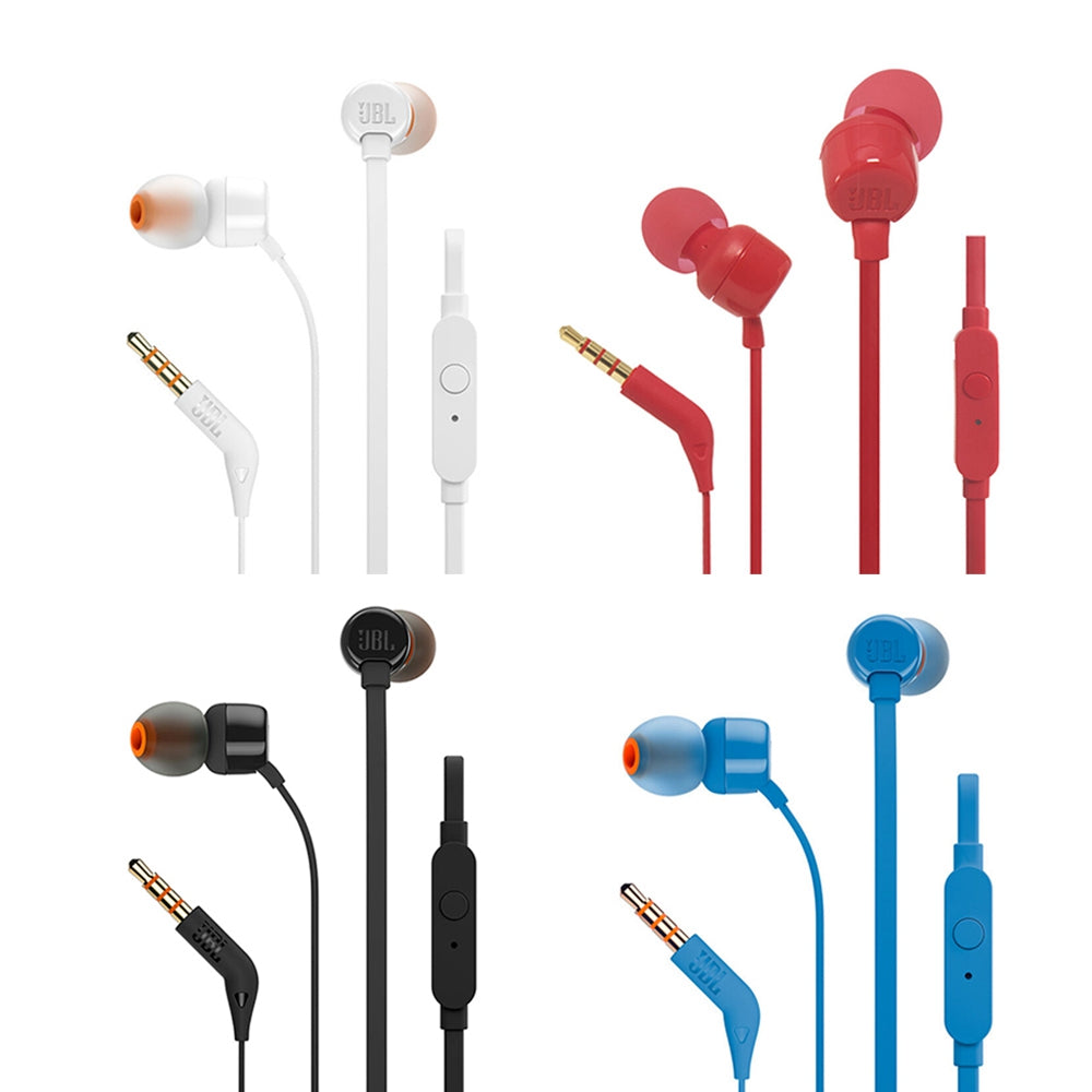 JBL T110 Auriculares In Ear con Pure Bass - Con manejo de un solo botón y micrófono,