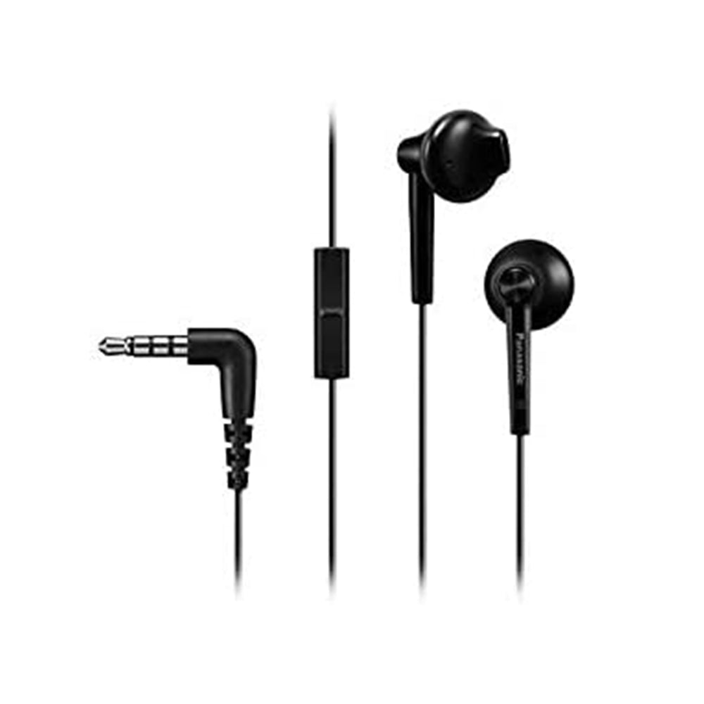 Panasonic RP-TCM55E Auriculares Botón In Ear, con Cable y Micrófono, Sonido Estéreo para Móvil, MP3/MP4, Control Remoto, Ajuste Cómodo