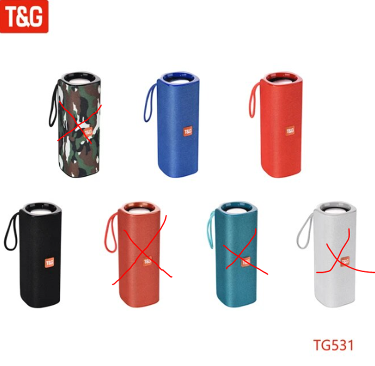 T & G-altavoz portátil TG531 con Bluetooth, reproductor de música estéreo 3D inalámbrico para exteriores, soporte envolvente, tarjeta FM TF