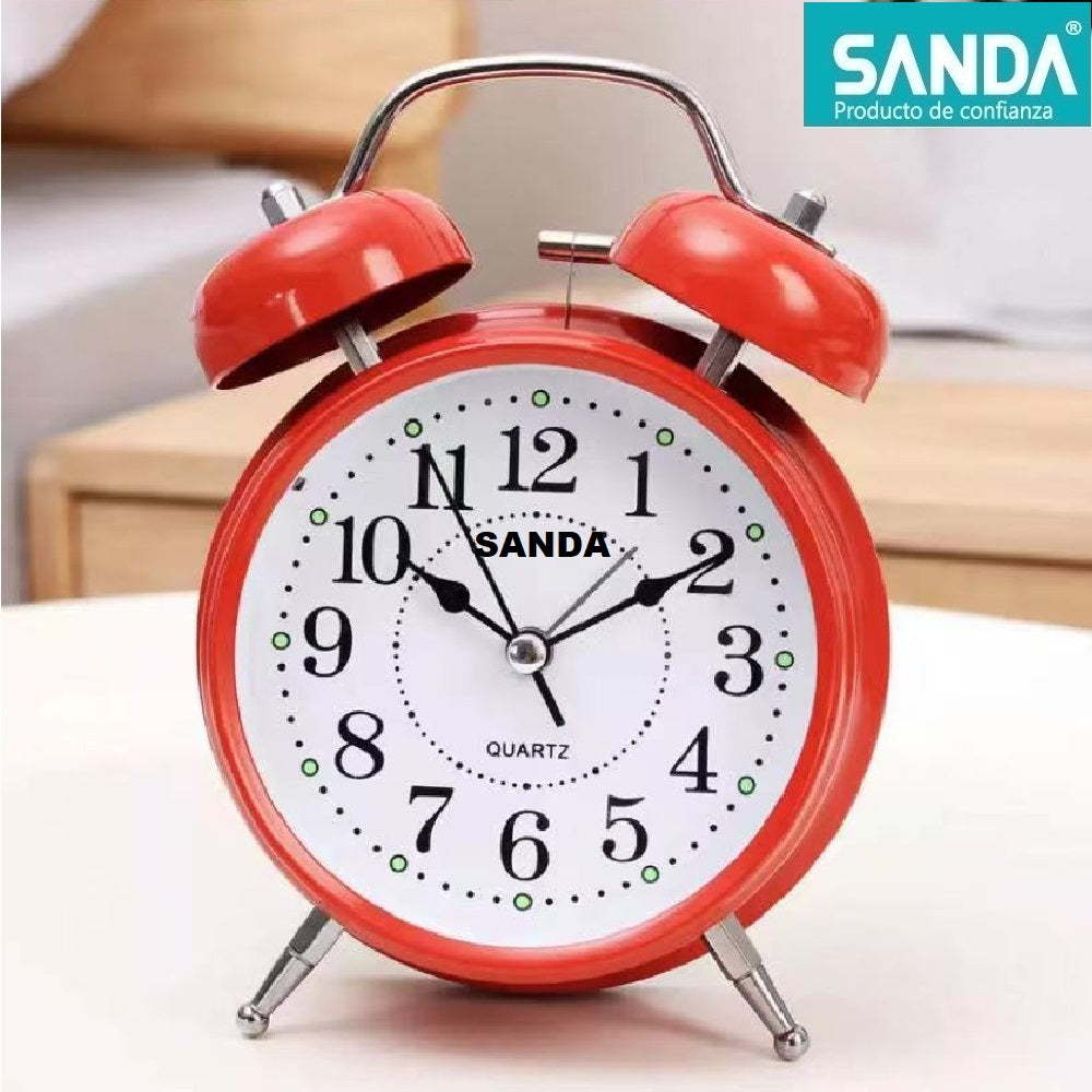 SANDA SD-4059 Reloj despertador con marco de Metal