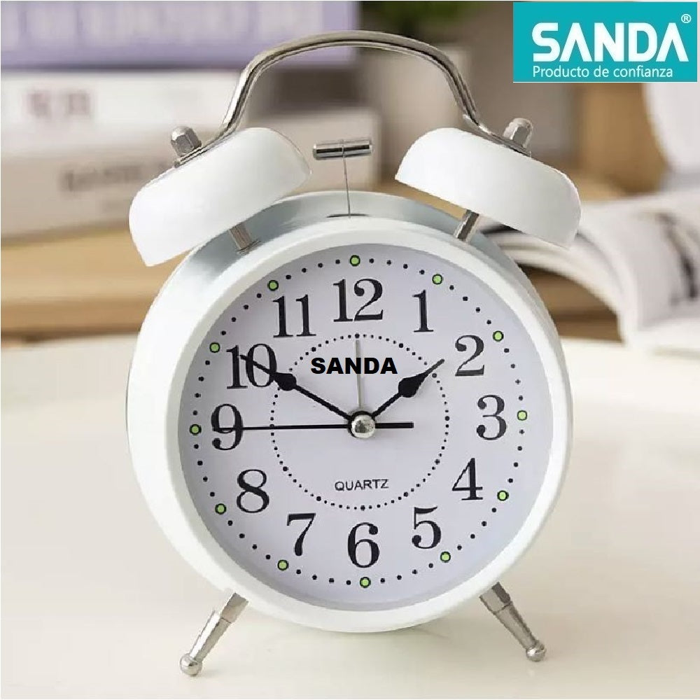 SANDA SD-4059 Reloj despertador con marco de Metal