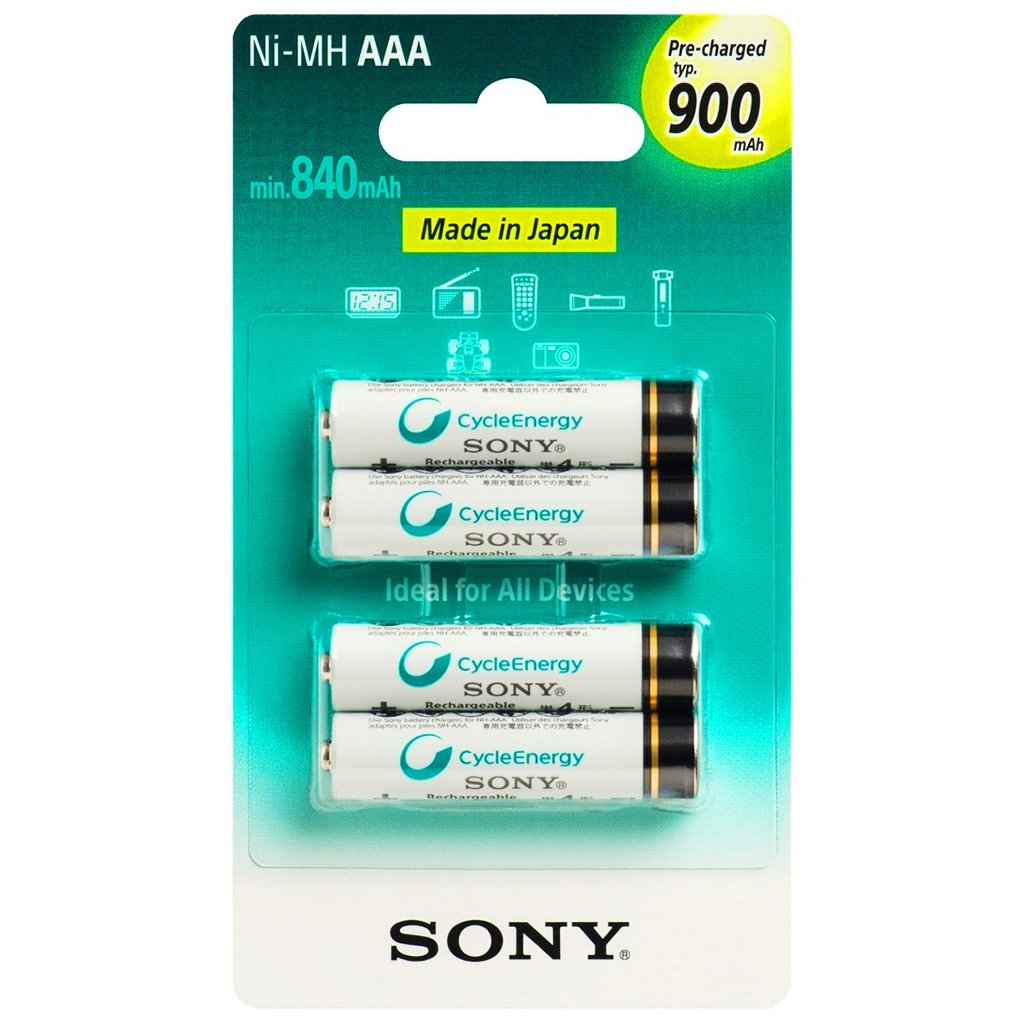 PILAS AAA RECARGABLES SONY X4 NI-MH 900 MAH