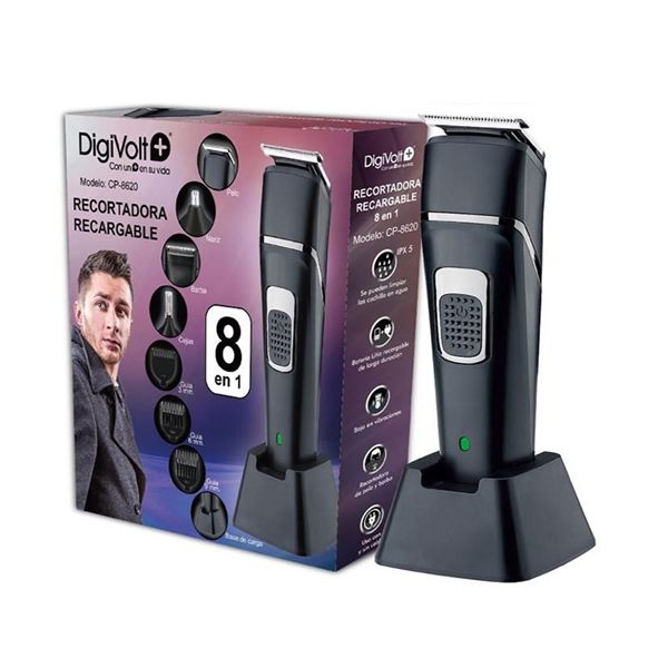 Digivolt CP-8620 Cortapelo Recargable 8 En 1 Barba Nariz Cejas