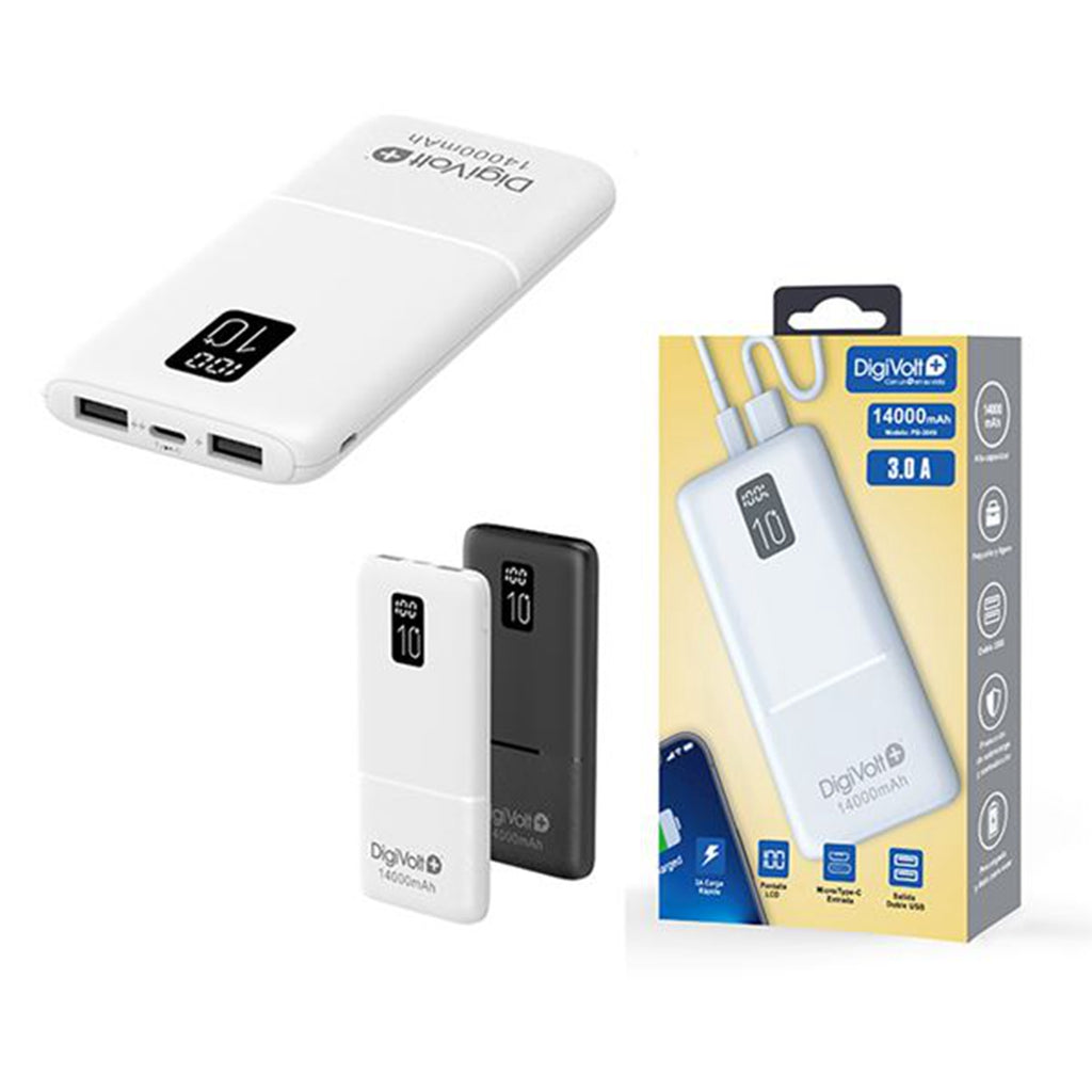 Digivolt PB-3049 Power Bank 14000 Mah 3.0a Tipo C Pantalla Lcd