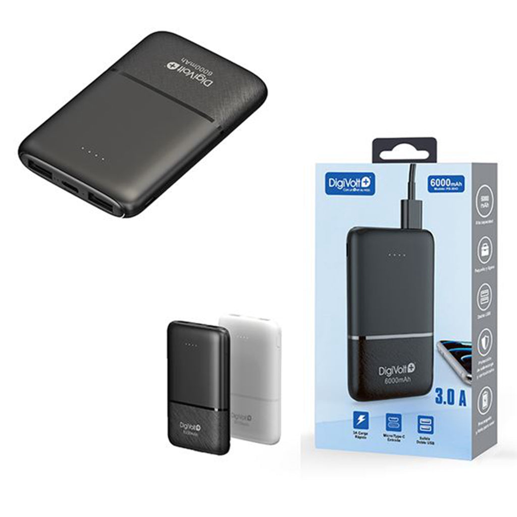 PB-3043 Digivolt Power Bank 6000 Mah 3.0a Tipo C Pb-3043