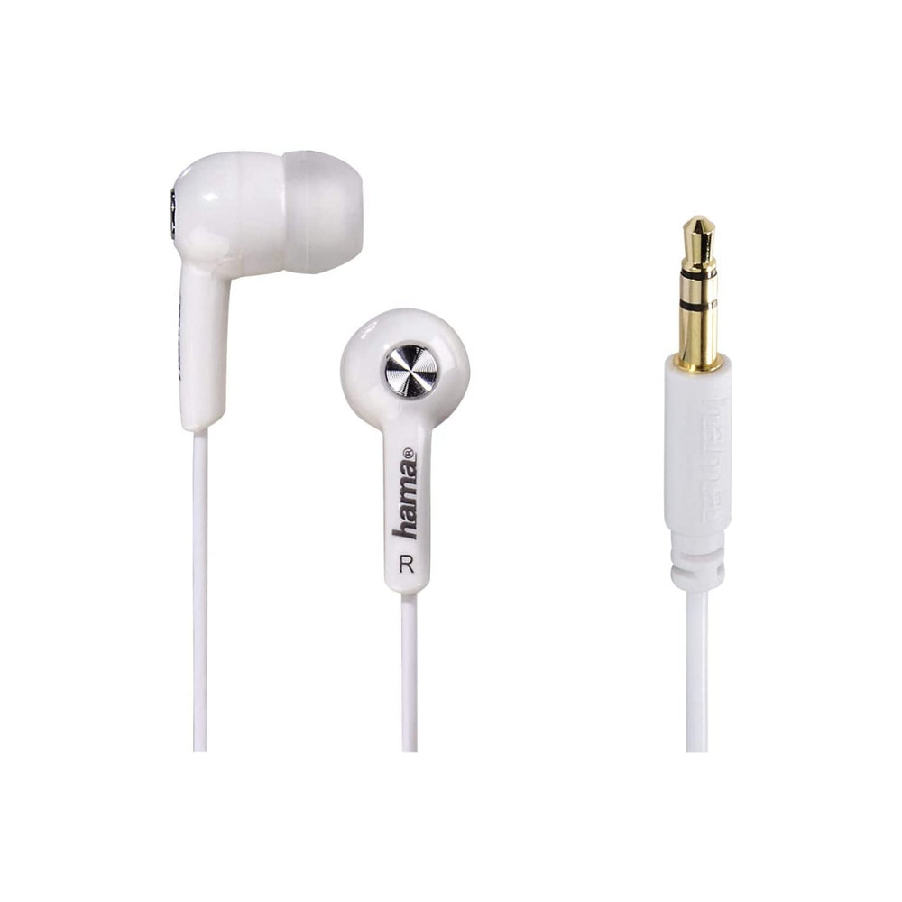 Hama Basic4Music Blanco Intraaural Dentro de oído auricular - Auriculares (Intraaural, Dentro de oído, Alámbrico, 20 - 20000 Hz, 1,2 m, Blanco)