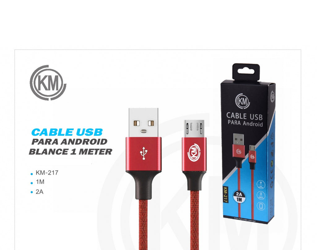 KM-217 CABLE MICRO-USB TRENZADO