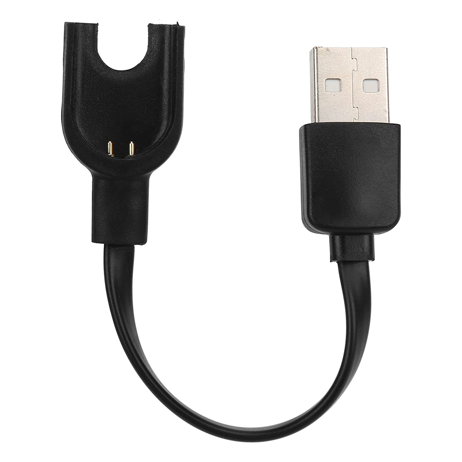 Cable USB carga y sincronización | Compatible con Xiaomi Mi Band 3 | Cargador Xiaomi Mi Band 3 | Cable reemplazo Xiaomi Mi band 3 | Longitud 15 cm | Negro