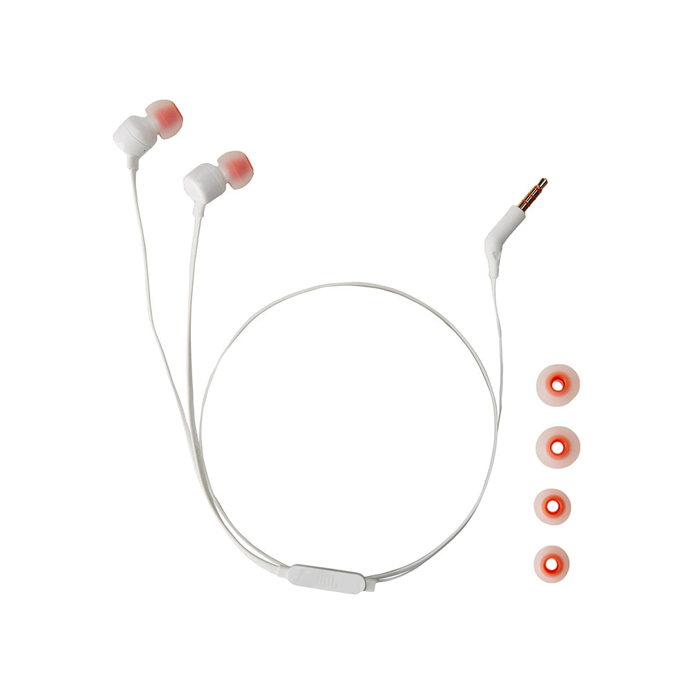 JBL T110 Auriculares In Ear con Pure Bass - Con manejo de un solo botón y micrófono,